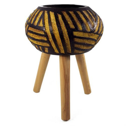 Bali Rustic Oval Planter - Large 45cm Fiberglass Composite for Indoor & Outdoor - plants - express.com