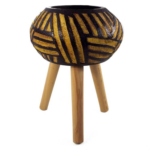 Bali Rustic Oval Planter - Large 45cm Fiberglass Composite for Indoor & Outdoor - plants - express.com