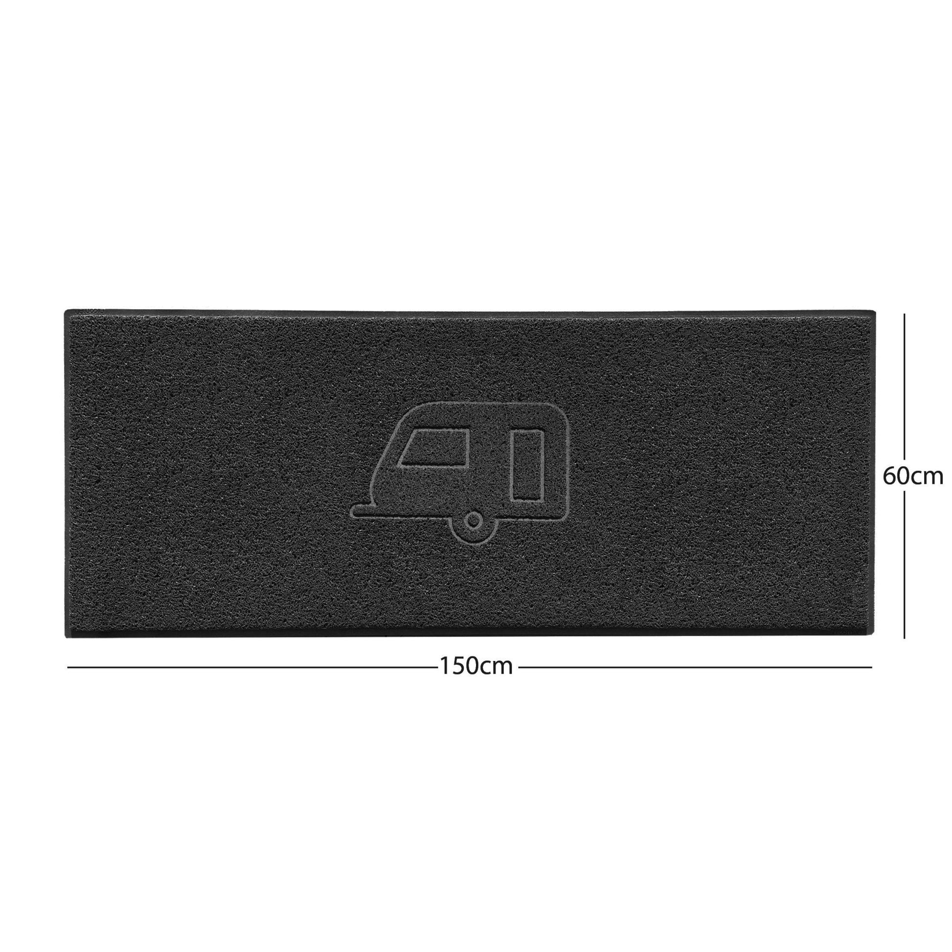 "Caravan" Grey Spaghetti Door Mat - plants - express.com
