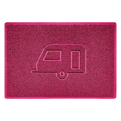 "Caravan" Grey Spaghetti Door Mat - plants - express.com