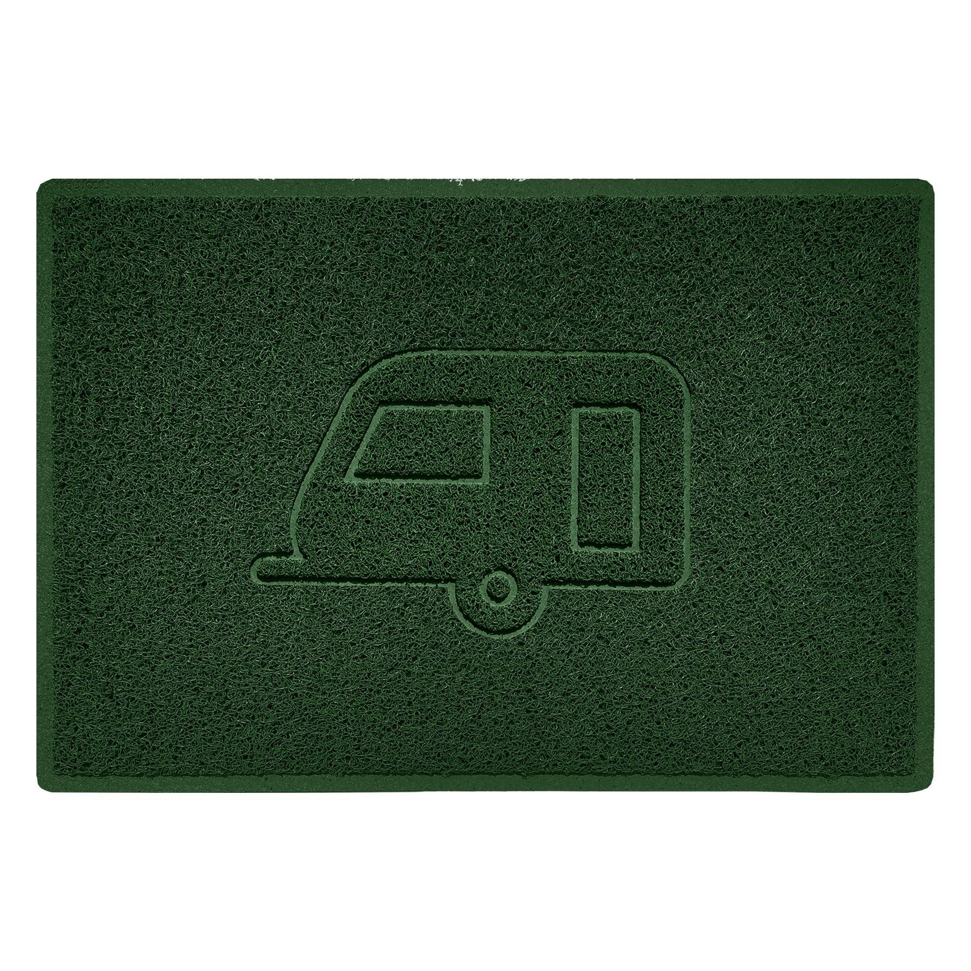 "Caravan" Grey Spaghetti Door Mat - plants - express.com