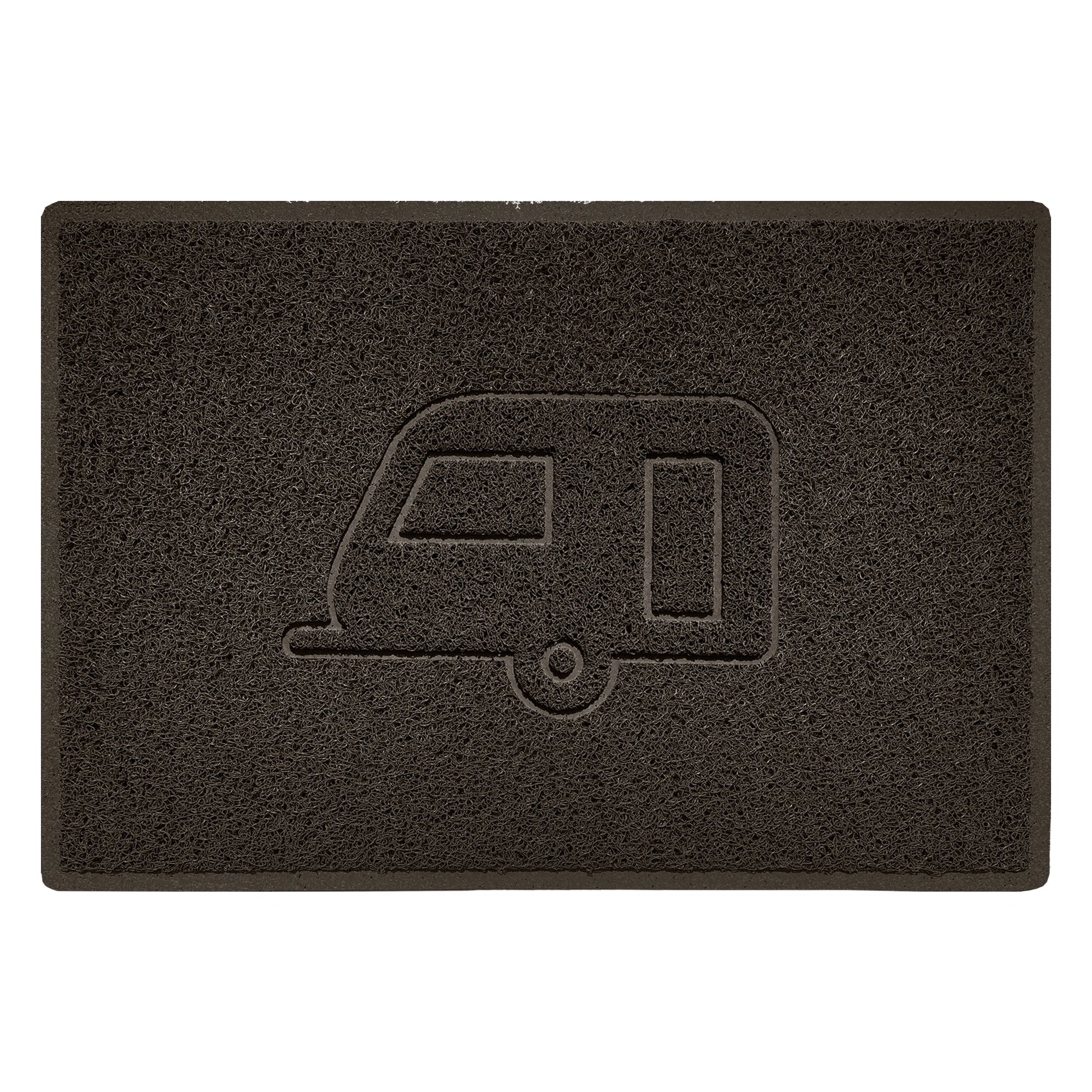 "Caravan" Grey Spaghetti Door Mat - plants - express.com