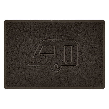 "Caravan" Grey Spaghetti Door Mat - plants - express.com