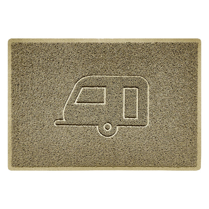 "Caravan" Grey Spaghetti Door Mat - plants - express.com