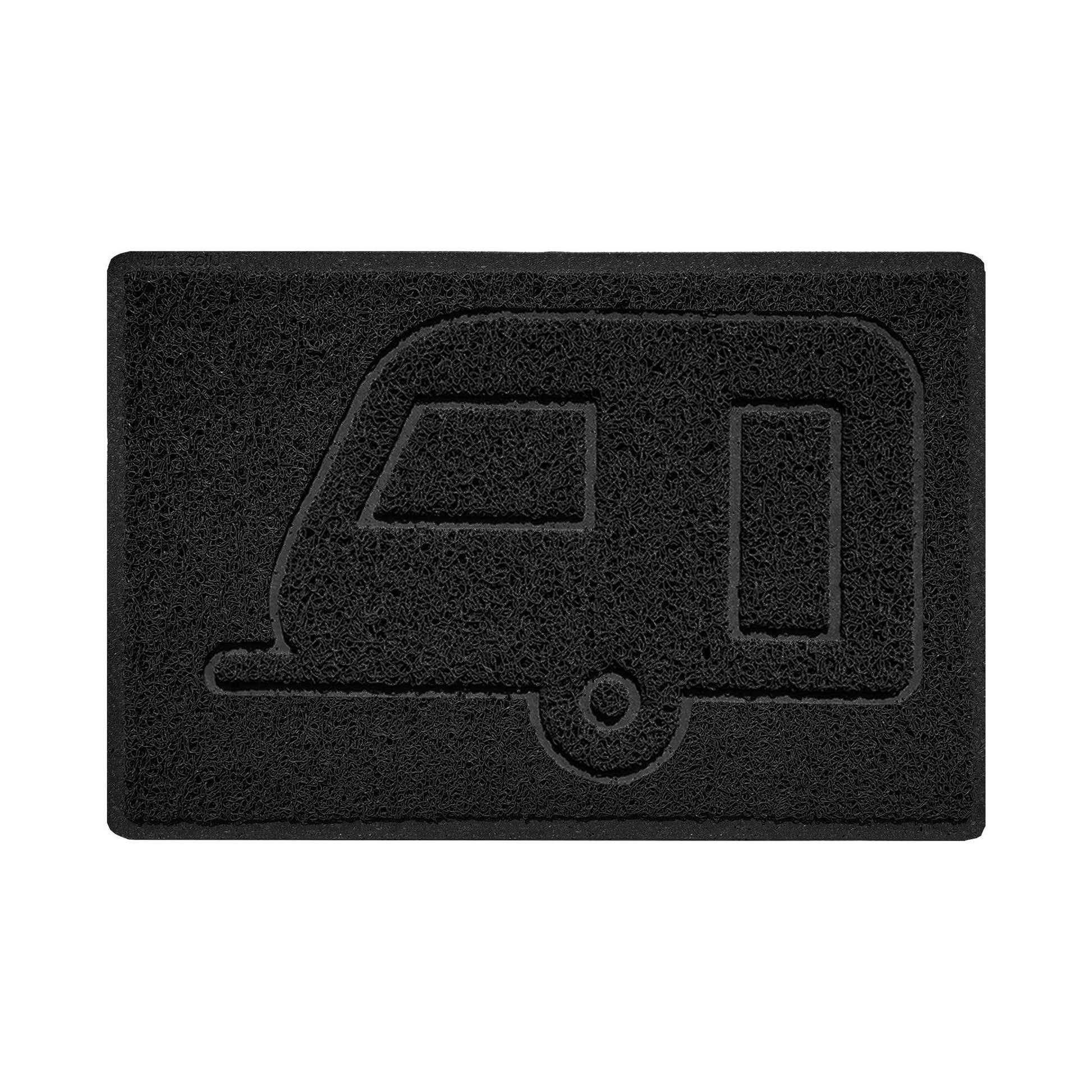 "Caravan" Grey Spaghetti Door Mat - plants - express.com