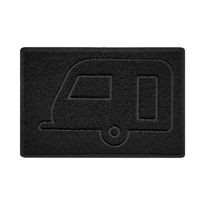 "Caravan" Grey Spaghetti Door Mat - plants - express.com