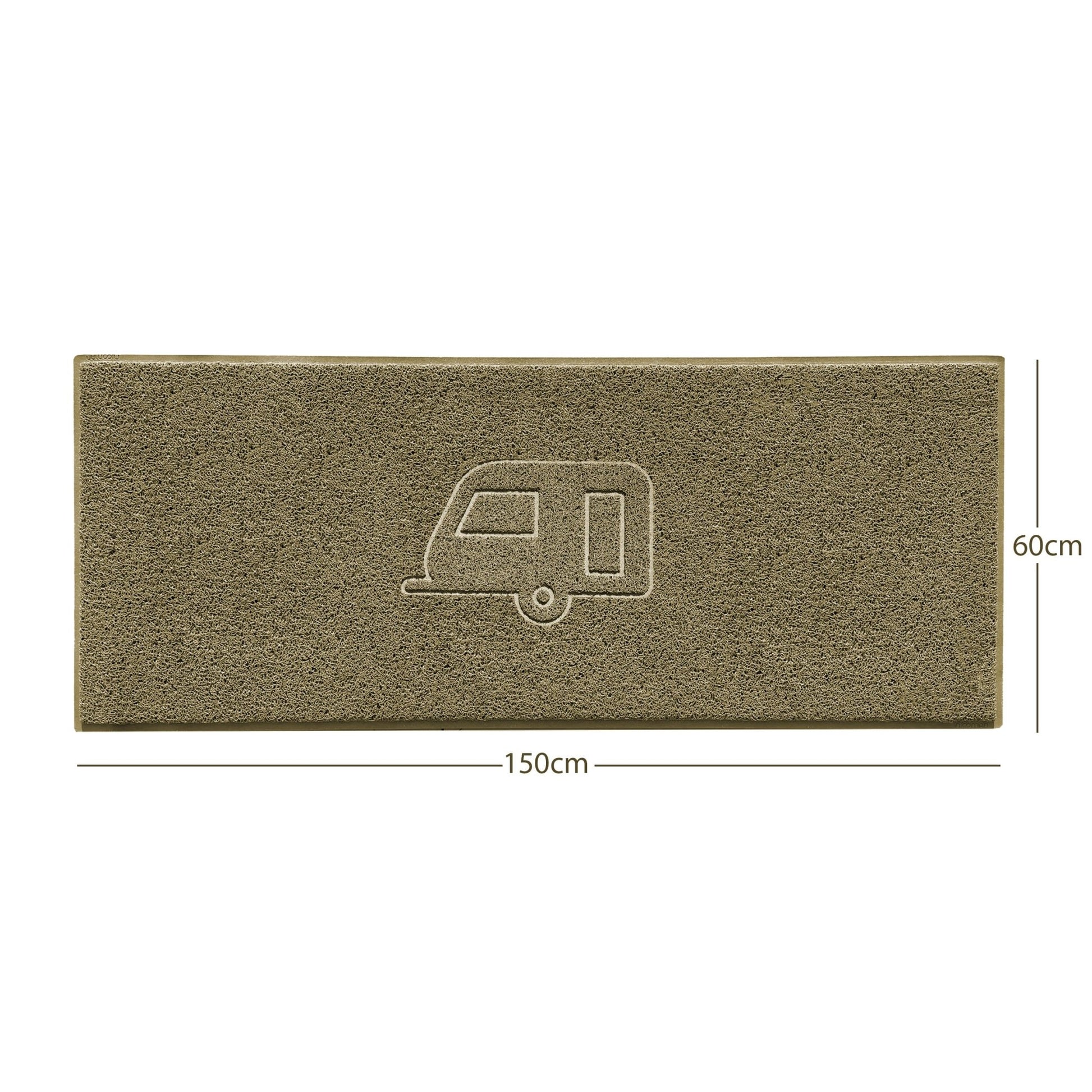 "Caravan" Grey Spaghetti Door Mat - plants - express.com