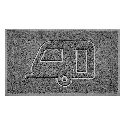 "Caravan" Grey Spaghetti Door Mat - plants - express.com