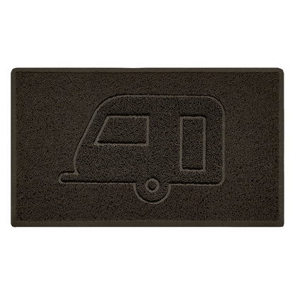"Caravan" Grey Spaghetti Door Mat - plants - express.com