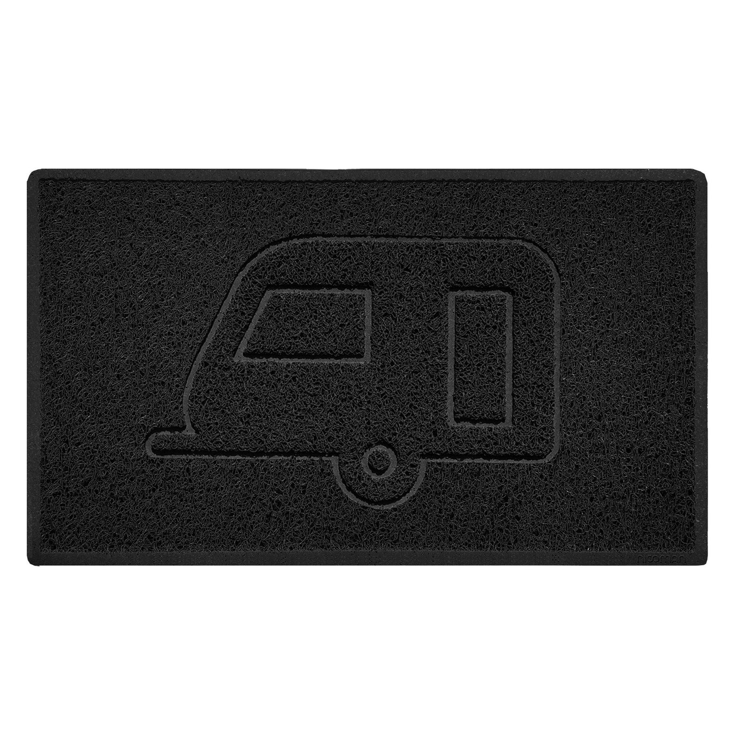 "Caravan" Grey Spaghetti Door Mat - plants - express.com