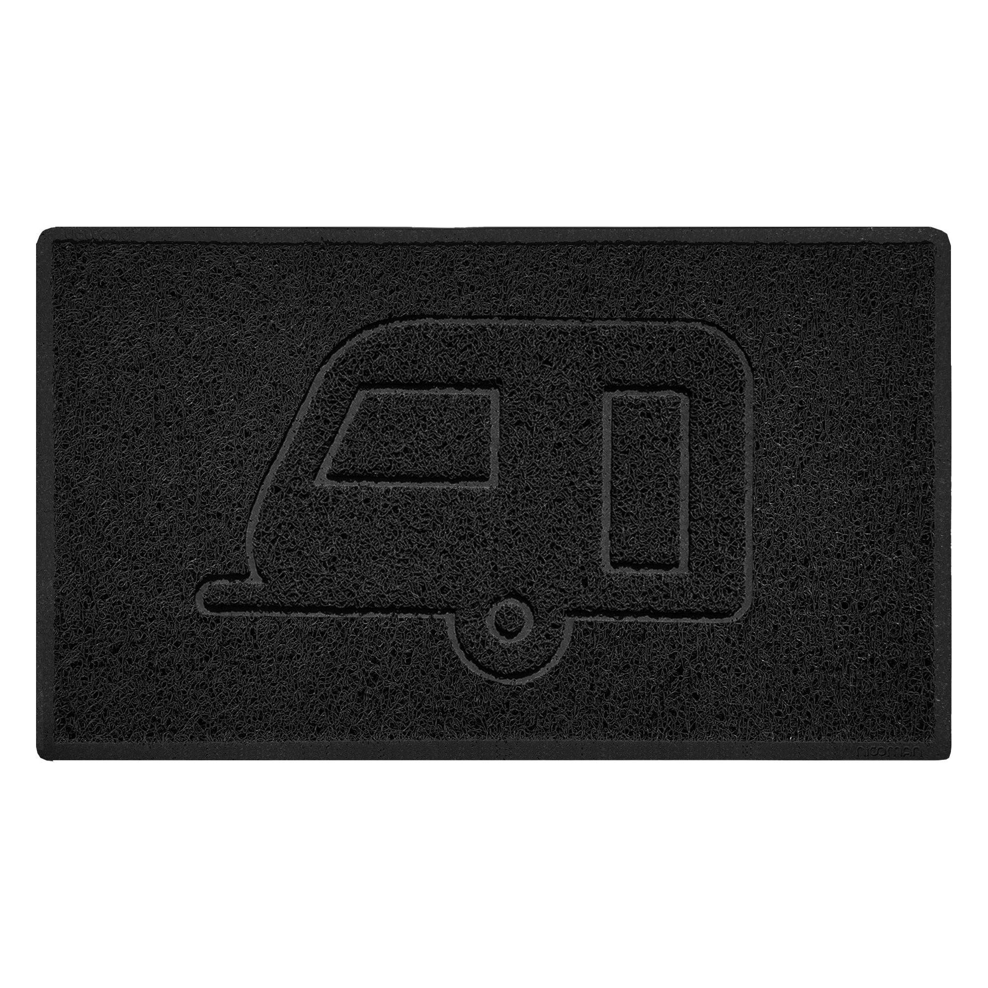 "Caravan" Grey Spaghetti Door Mat - plants - express.com