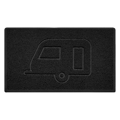 "Caravan" Grey Spaghetti Door Mat - plants - express.com