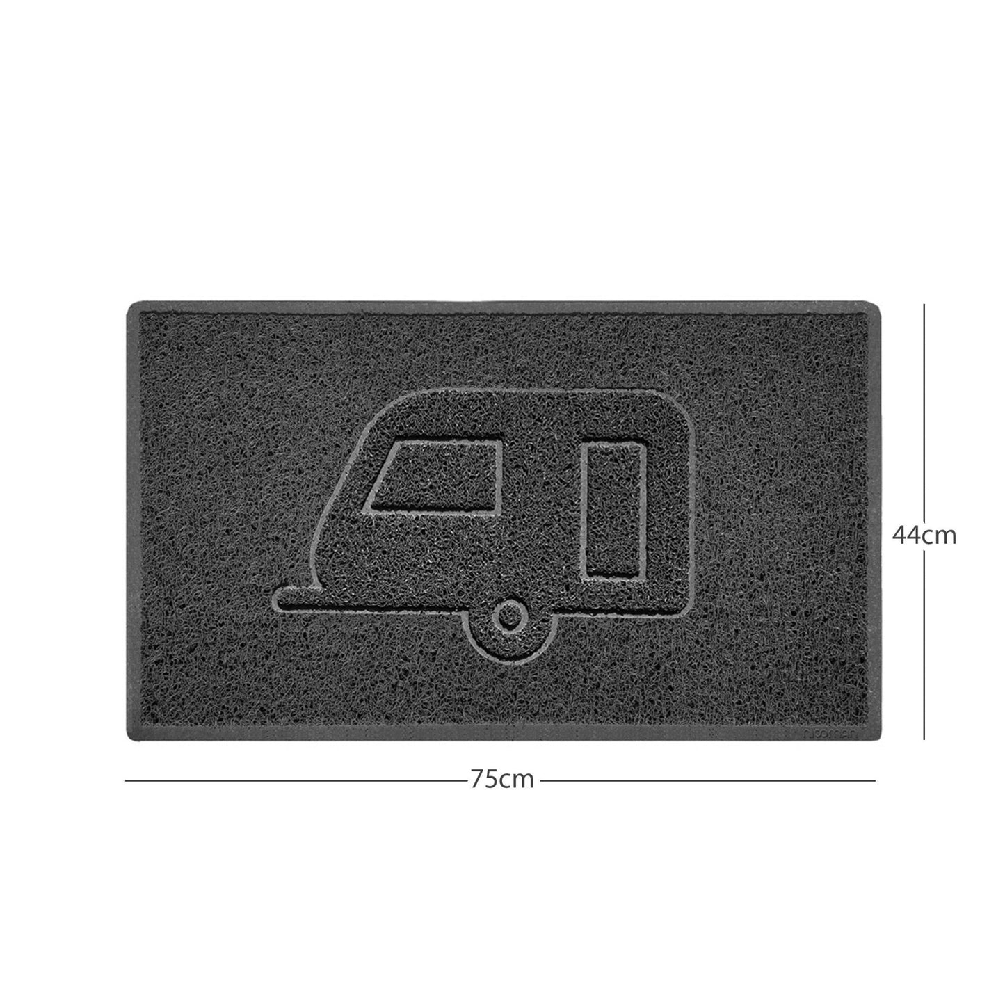 "Caravan" Grey Spaghetti Door Mat - plants - express.com