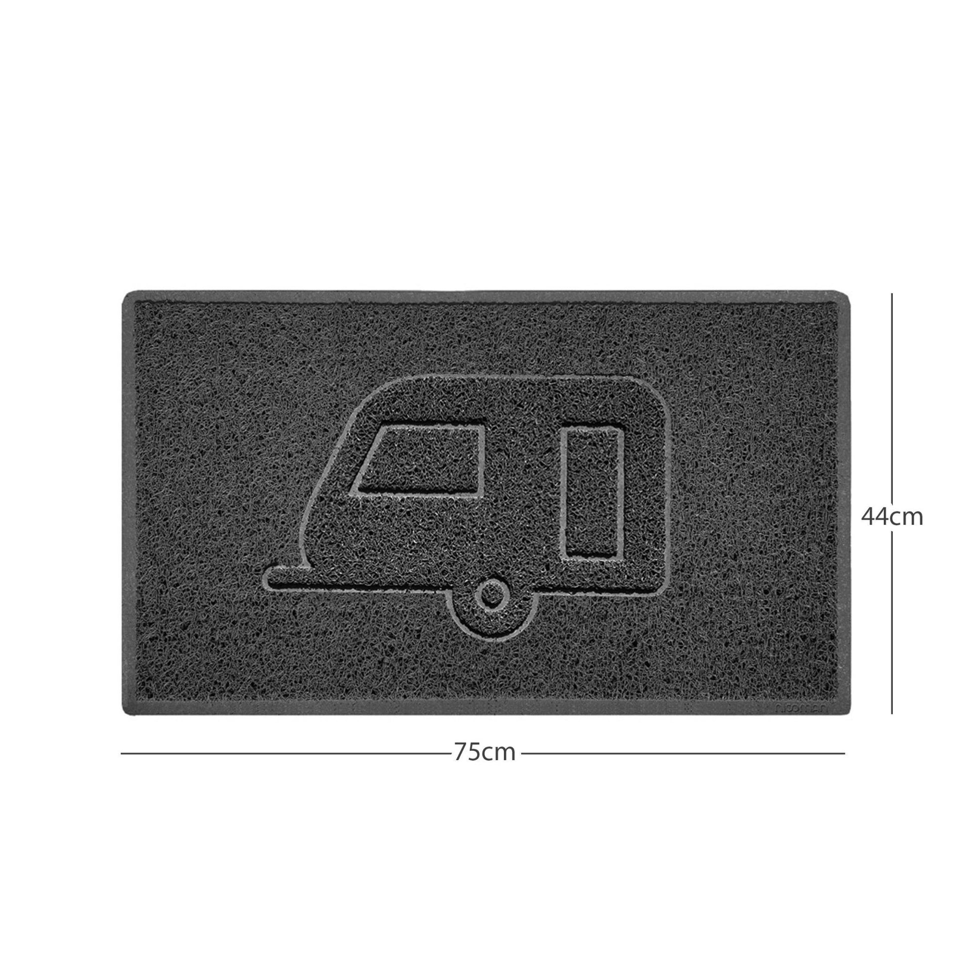 "Caravan" Grey Spaghetti Door Mat - plants - express.com
