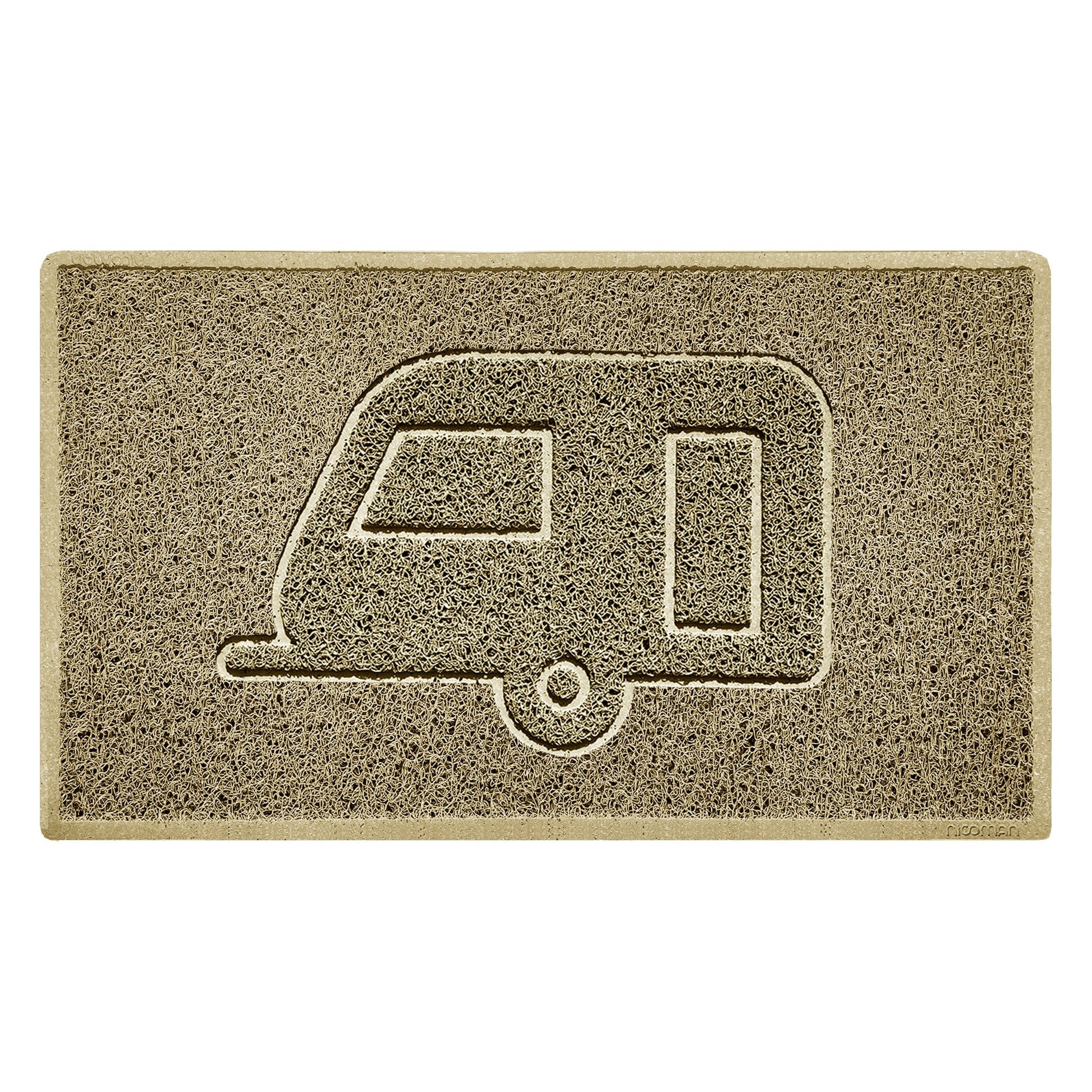"Caravan" Grey Spaghetti Door Mat - plants - express.com