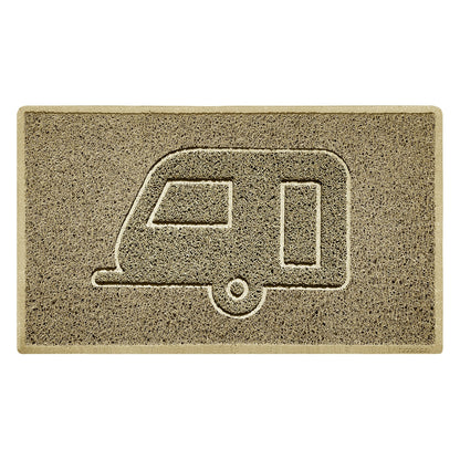 "Caravan" Grey Spaghetti Door Mat - plants - express.com