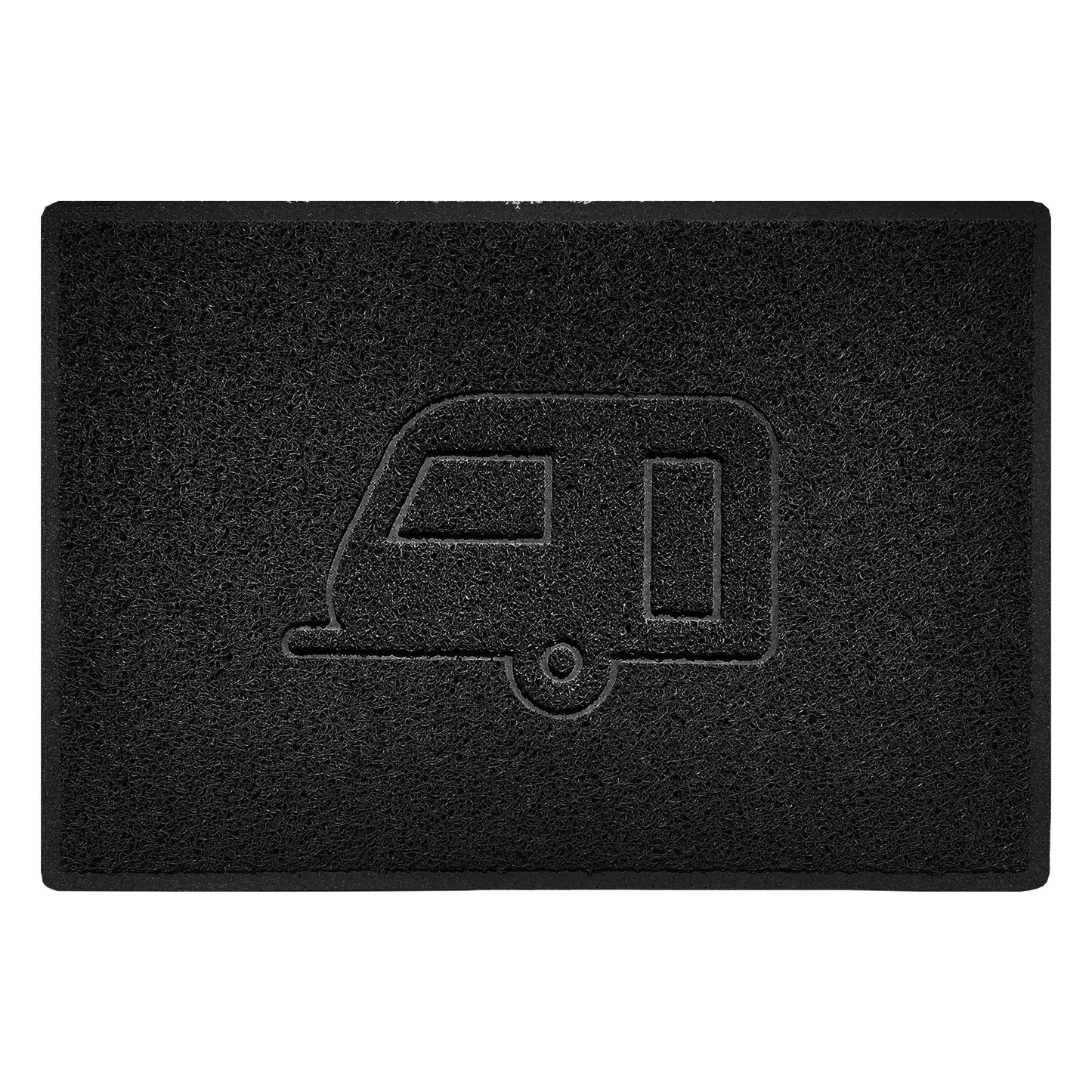 "Caravan" Grey Spaghetti Door Mat - plants - express.com