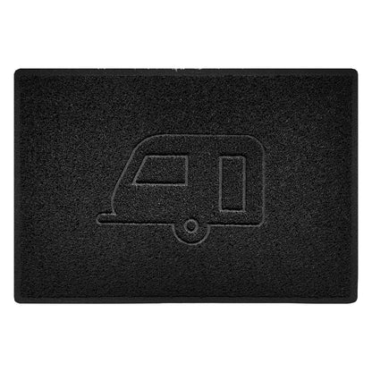 "Caravan" Grey Spaghetti Door Mat - plants - express.com