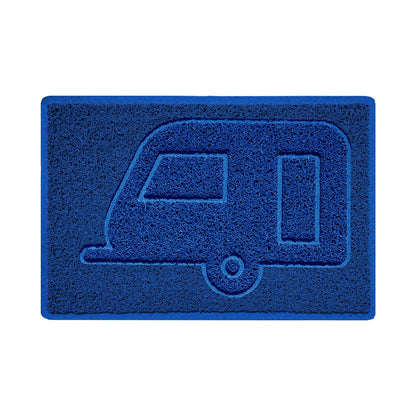 "Caravan" Grey Spaghetti Door Mat - plants - express.com