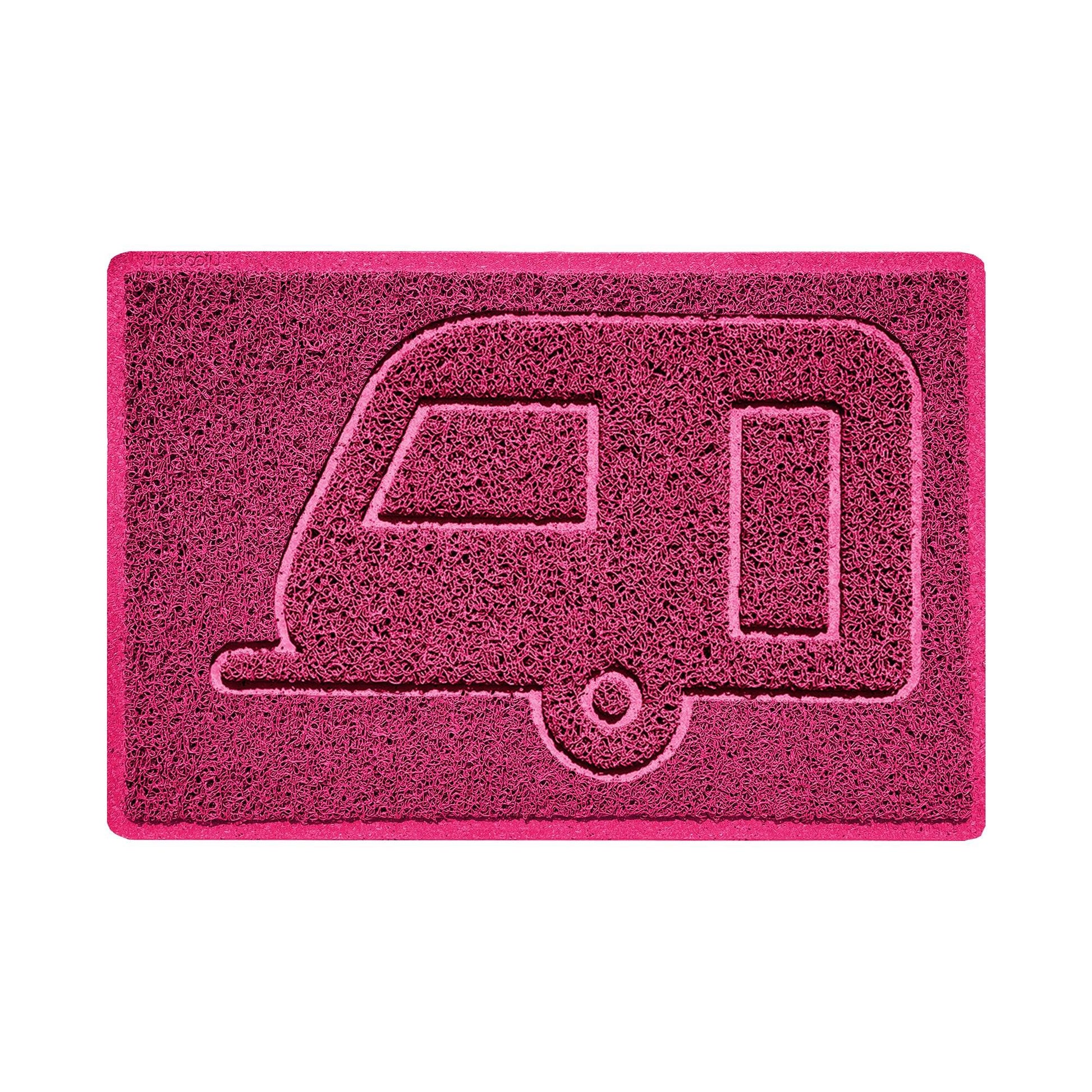 "Caravan" Grey Spaghetti Door Mat - plants - express.com