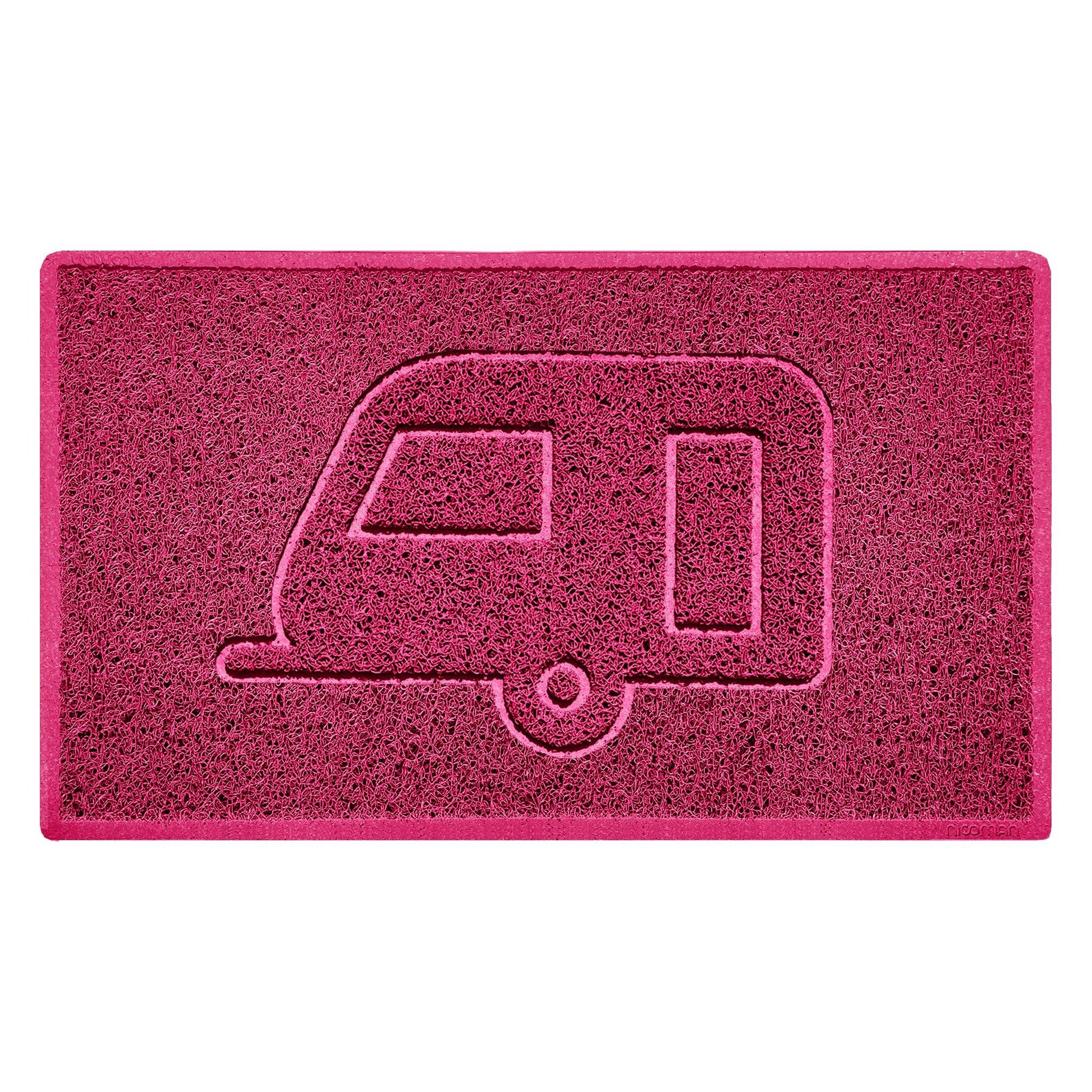"Caravan" Grey Spaghetti Door Mat - plants - express.com