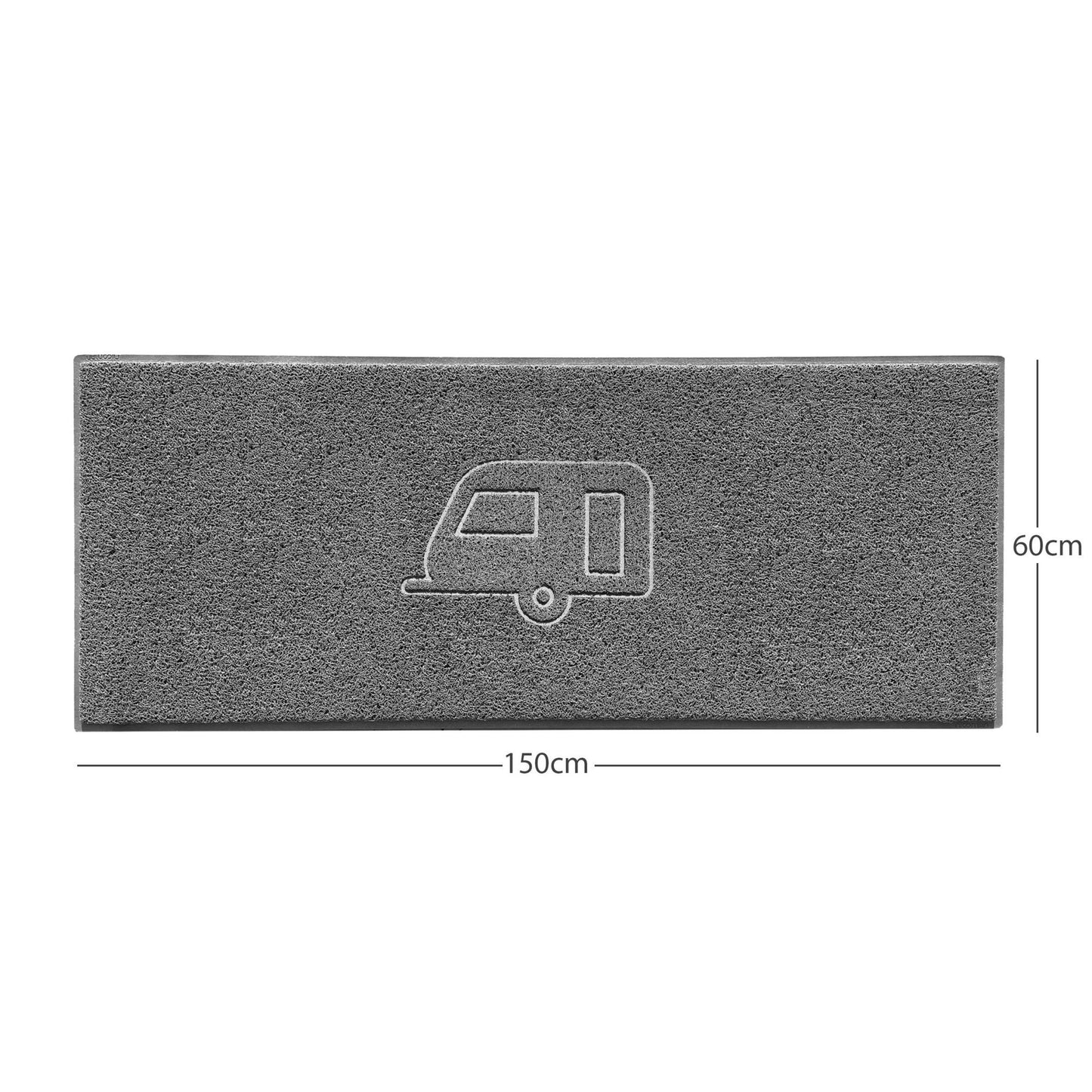 "Caravan" Grey Spaghetti Door Mat - plants - express.com