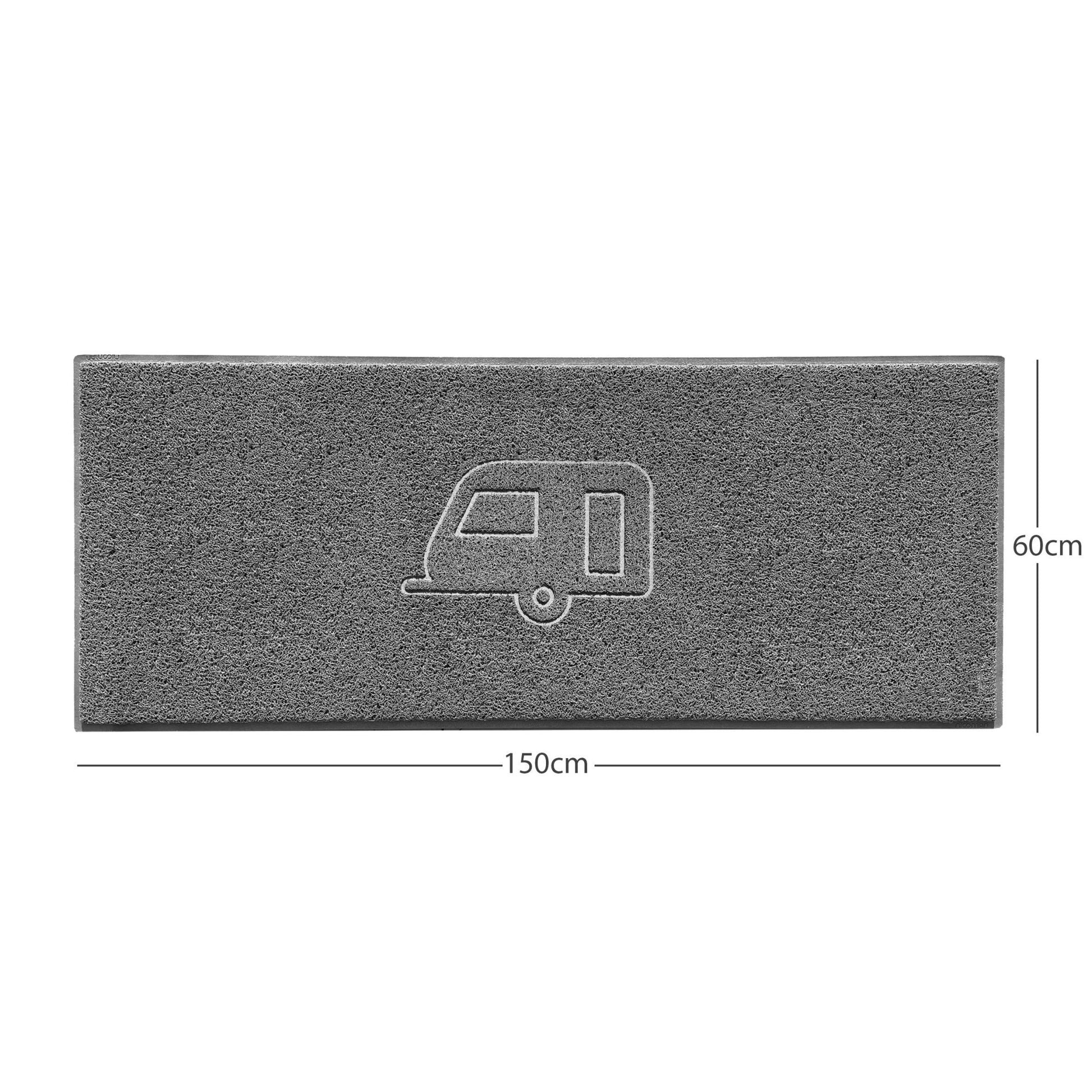 "Caravan" Grey Spaghetti Door Mat - plants - express.com