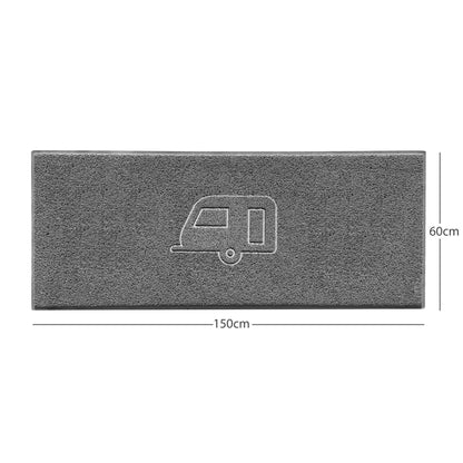 "Caravan" Grey Spaghetti Door Mat - plants - express.com