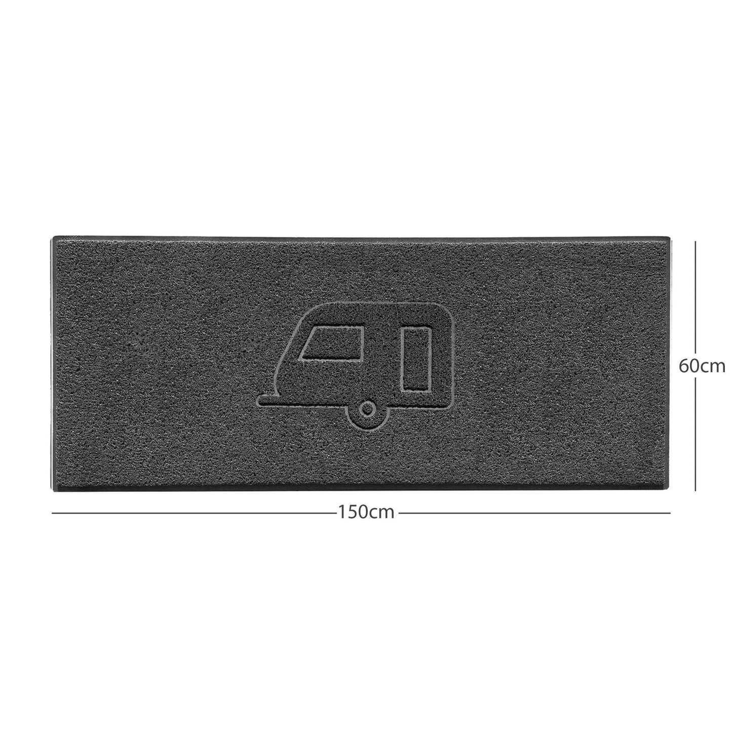 "Caravan" Grey Spaghetti Door Mat - plants - express.com
