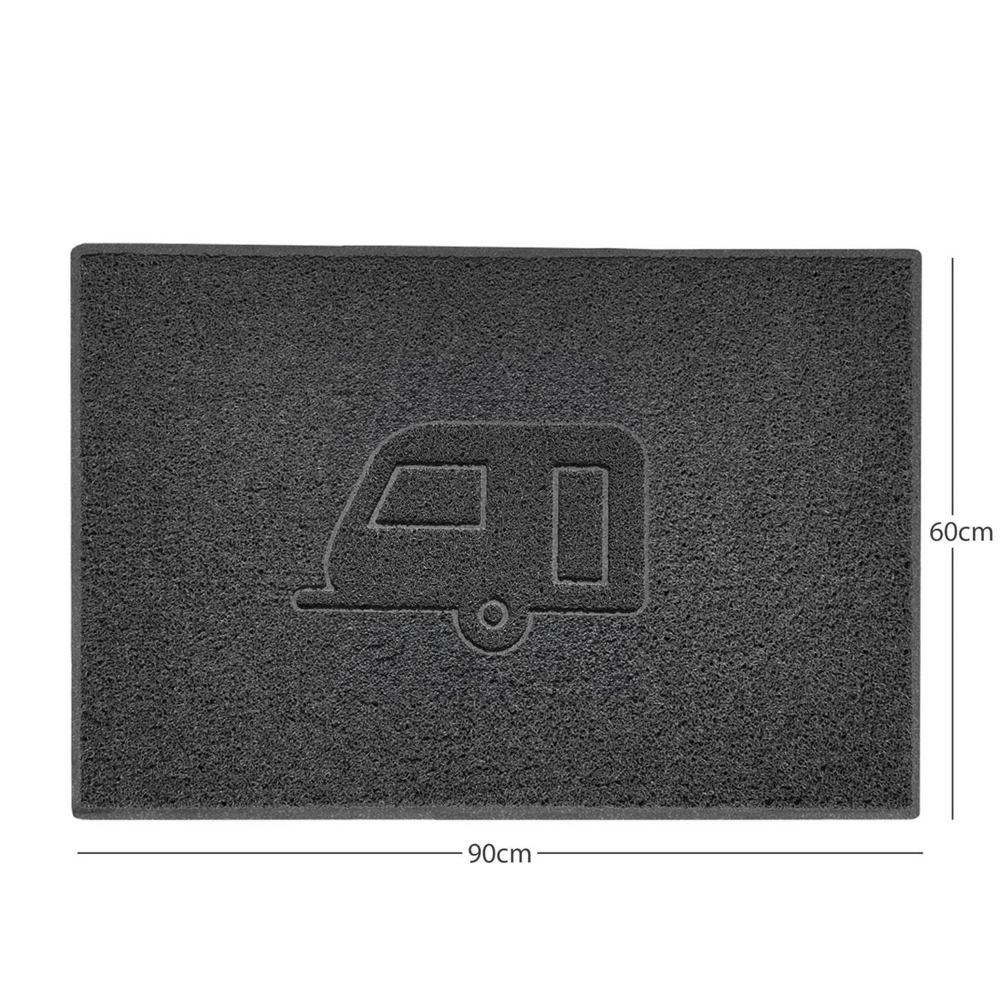 "Caravan" Grey Spaghetti Door Mat - plants - express.com