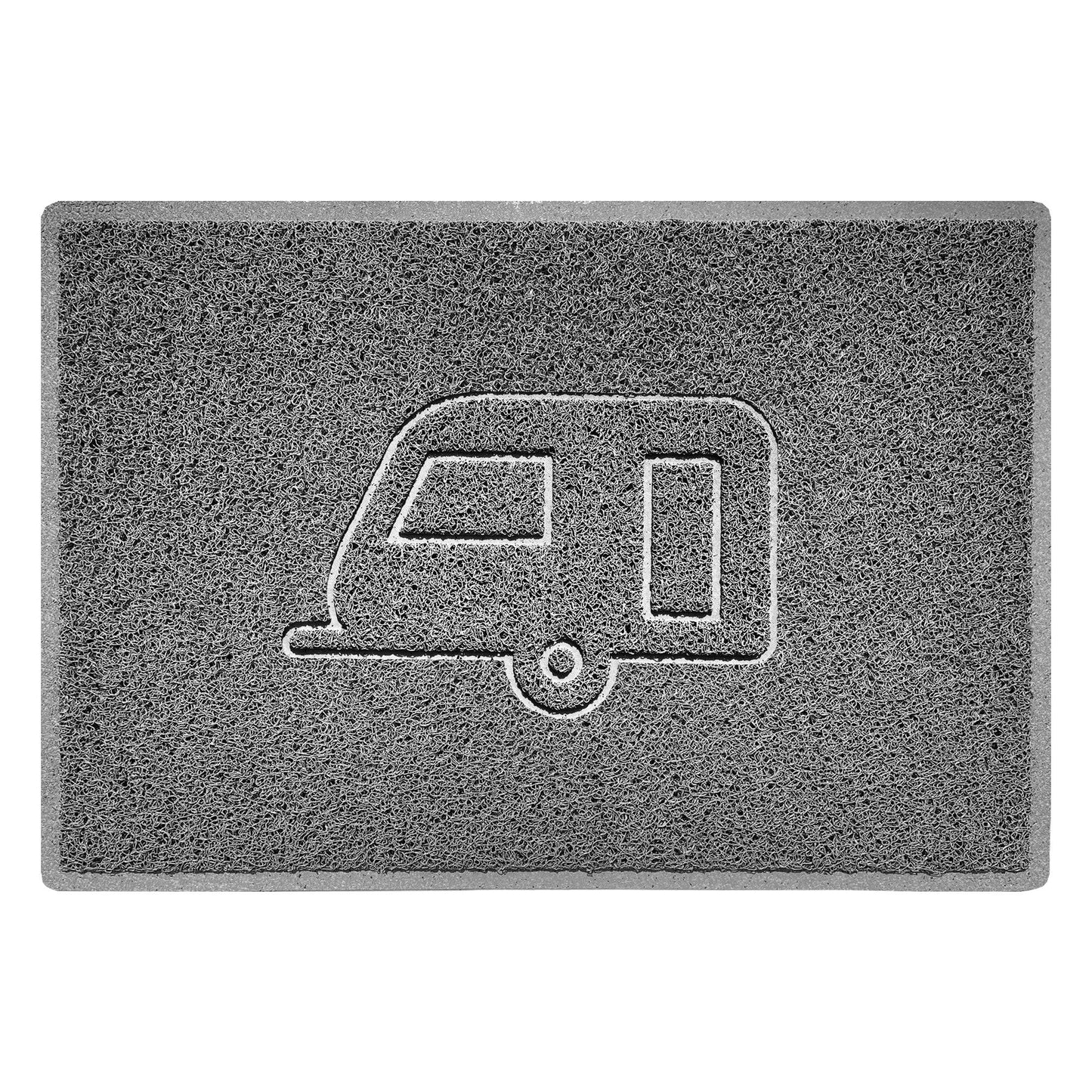 "Caravan" Grey Spaghetti Door Mat - plants - express.com