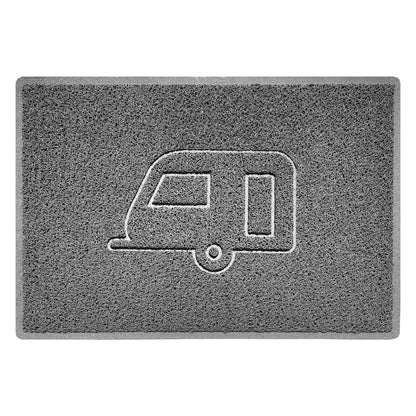 "Caravan" Grey Spaghetti Door Mat - plants - express.com
