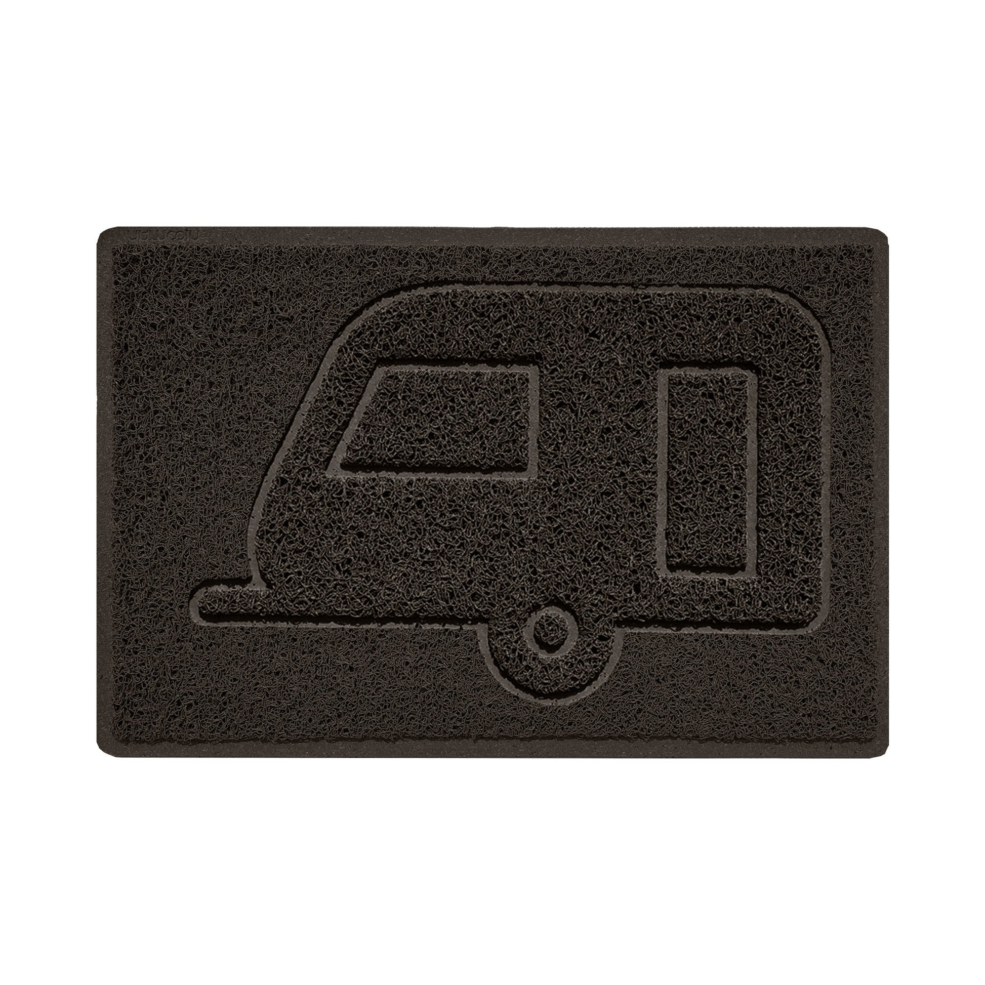 "Caravan" Grey Spaghetti Door Mat - plants - express.com