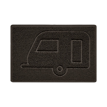 "Caravan" Grey Spaghetti Door Mat - plants - express.com