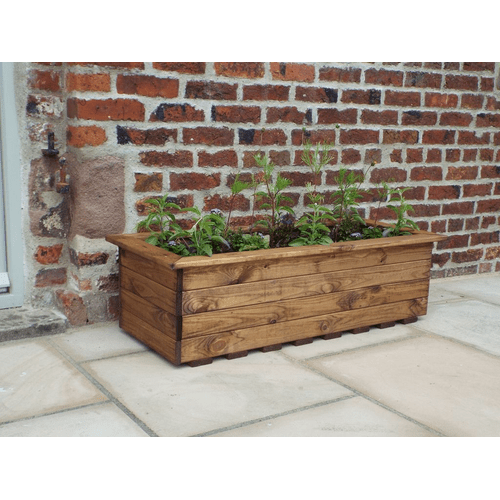 Charles Taylor Extra Large Premium Wooden Trough - Elegant Outdoor Design - plants - express.com