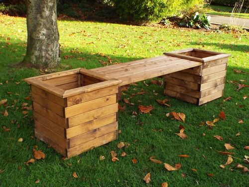 Charles Taylor Sustainable Planter Bench with 10 - Year Rot - Free Guarantee - plants - express.com