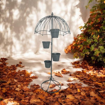 Charming 130CM Grey Metal Garden Planter for Stylish Outdoor Decor - plants - express.com