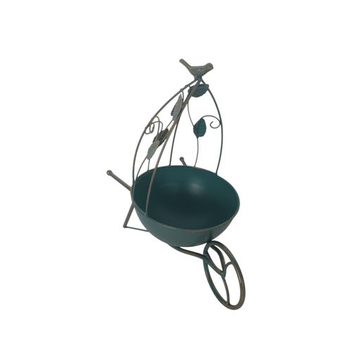 Charming 36CM Blue Metal Planter - Add Quirkiness to Your Garden! - plants - express.com