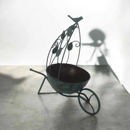 Charming 36CM Green Metal Planter - Add Quirky Style to Your Garden! - plants - express.com