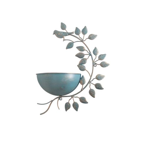 Charming 42CM Blue Metal Planter - Perfect for Your Garden Oasis! - plants - express.com