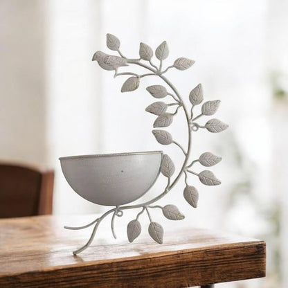 Charming 42CM Cream Metal Garden Planter - Add Whimsy to Your Green Space! - plants - express.com