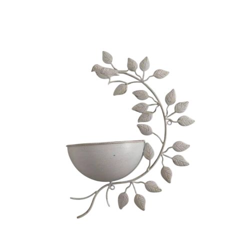 Charming 42CM Cream Metal Garden Planter - Add Whimsy to Your Green Space! - plants - express.com