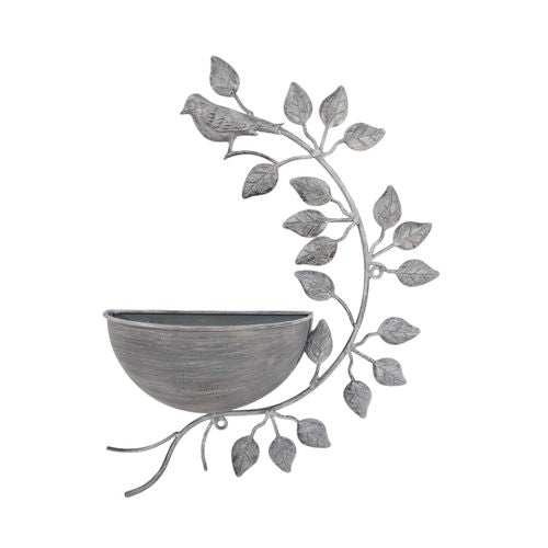 Charming 42CM Grey Metal Garden Planter - Add Quirk to Your Greenery! - plants - express.com