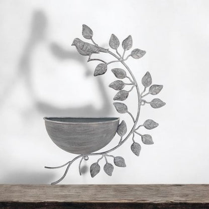 Charming 42CM Grey Metal Garden Planter - Add Quirk to Your Greenery! - plants - express.com