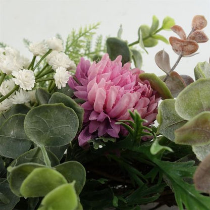 Charming 45cm Luxury Pink Blossom Floral Wreath - Perfect for Any Door - plants - express.com