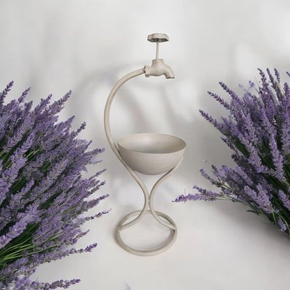 Charming 57CM Cream Metal Garden Planter - Quirky Style for Your Plants! - plants - express.com