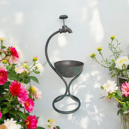 Charming 57CM Green Metal Planter – Perfect for Your Garden Oasis! - plants - express.com
