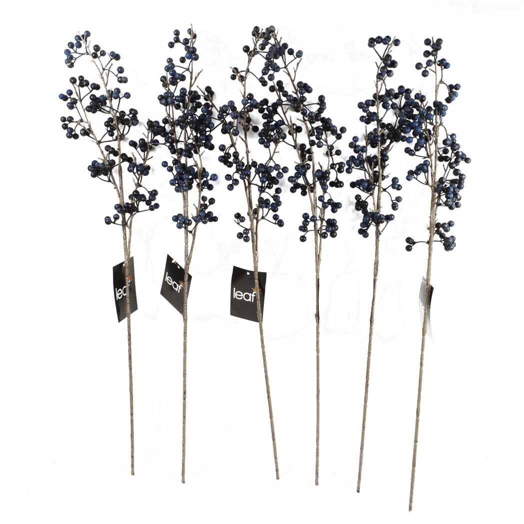 Charming 70cm Blue Christmas Berry Spray - Perfect for Festive Decor! - plants - express.com