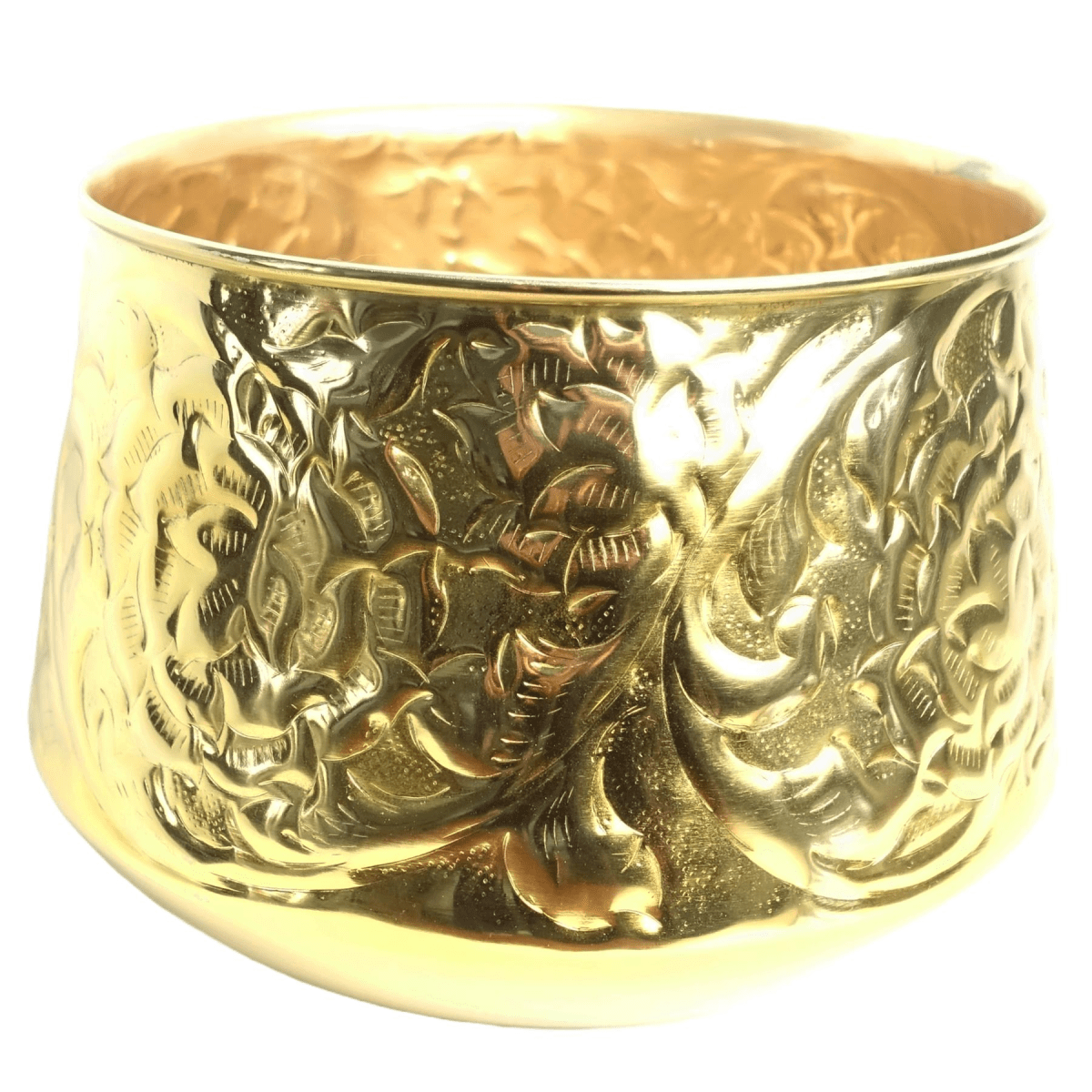 Chic 18cm Gold Swirl Metal Planter - Unique Rustic Charm for Your Greens - plants - express.com