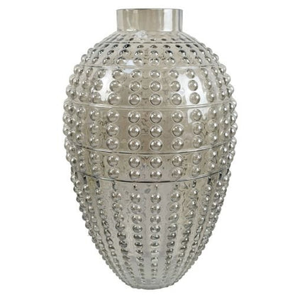 Chic 35cm Smoke Grey Bubble Vase - Elegant Glass Floral Showcase - plants - express.com